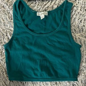 **NEVER WORN** teal forever 21 strap crop top size medium